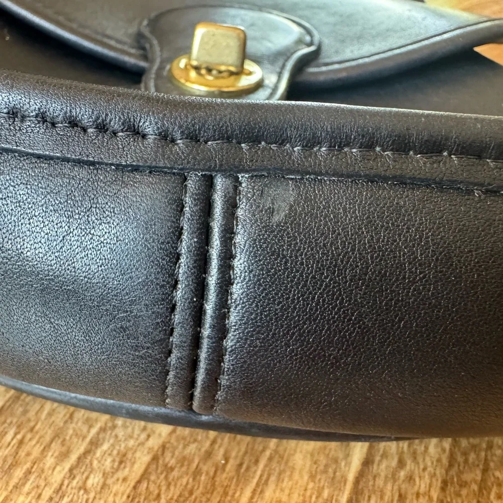 Vintage Coach Post Pouch Bag in Black